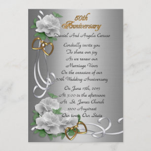 Invitación Renovación de votos de aniversario de bodas número