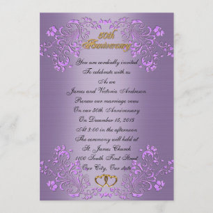 Invitación Renovación de votos de aniversario de bodas número