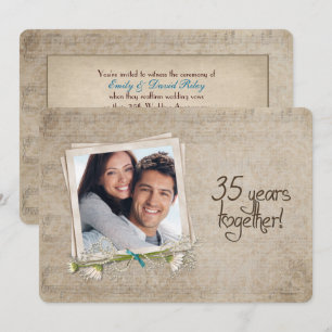 Invitación Renovación de votos de aniversario de bodas número