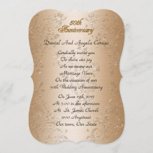 Invitación Renovación de votos de aniversario de bodas número