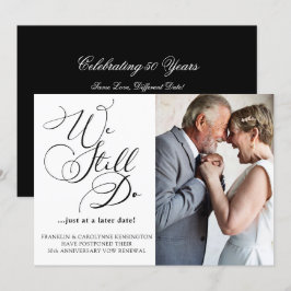 Invitación Renovación de Votos de Aniversario Elegante Pospue