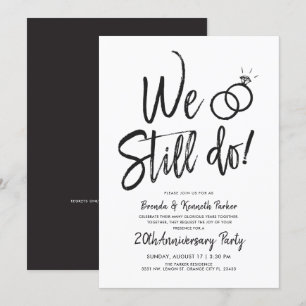 Invitación Renovación de votos de aniversario Escritura de