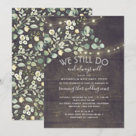 Invitación Renovación de votos de boda aniversario de Greener