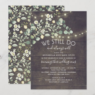 Invitación Renovación de votos de boda aniversario de Greener