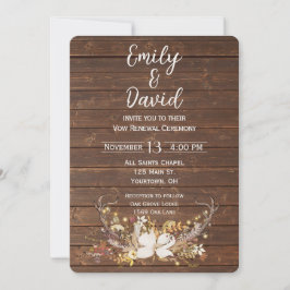 Invitación Renovación de votos de boda de cuernos de ciervo