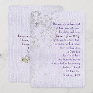 Invitación Renovación de votos de boda de hoja abstracta