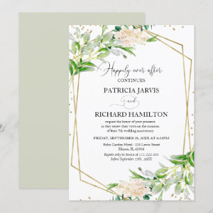 Invitación Renovación de votos de Elegante Verdor Feliz para