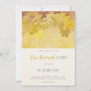 Invitación Renovación de Votos de Hojas de Roble de Otoño
