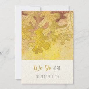 Invitación Renovación de Votos de Hojas de Roble de Otoño 10 
