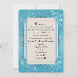 Invitación Renovación de votos de matrimonio 40º aniversario