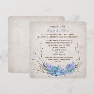 Invitación renovación de votos de matrimonio - ramo de ramita