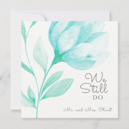 Invitación Renovación de Votos de Peonías Turquesa 25 años 