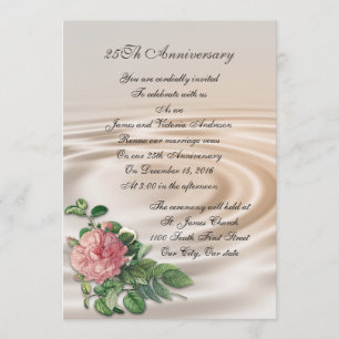 Invitación Renovación de votos del 25º aniversario de bodas r