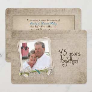Invitación Renovación de votos del 45º aniversario de bodas