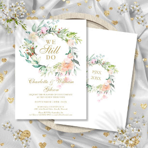 Invitación Renovación de Votos Floral Garland