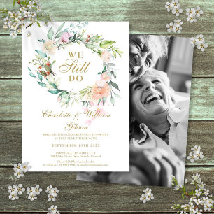 Invitación Renovación de Votos Florales Guirnalda Foto