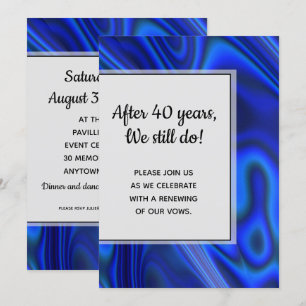 Invitación Renovación de votos fractales de concha de abulón 