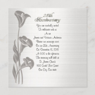 Invitación Renovación de votos por 25º aniversario de bodas l