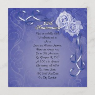 Invitación Renovación de votos por 25º aniversario de bodas r