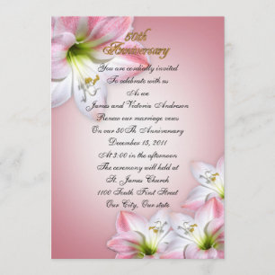 Invitación Renovación de votos por 50º aniversario de bodas c