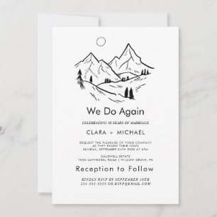 Invitación Renovación de votos Simple Floral Mountain "Lo hac