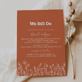Invitación Renovación de votos Terracotta Wildflower We Still