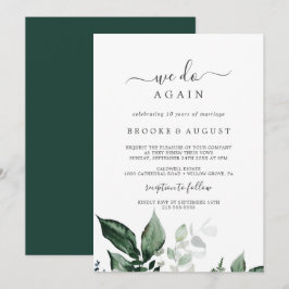 Invitación Renovación de votos We Do Again con vegetación de 