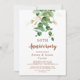 Invitación Renovación de votos "We Do Again" con vegetación l