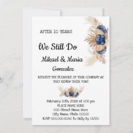 Invitación Renovación del Aniversario del Boda de las Flores