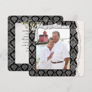 Invitación Renovación del marco de la imagen de Damask