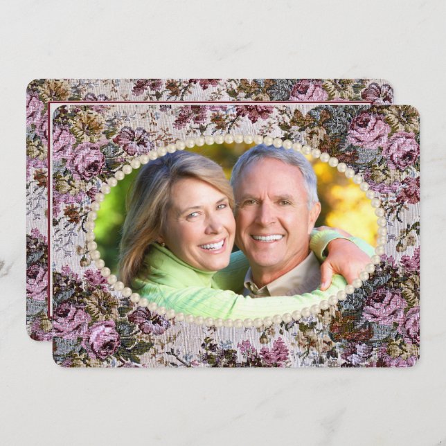 Invitación Renovación del marco de la perla y el tapiz de la  (Anverso / Reverso)