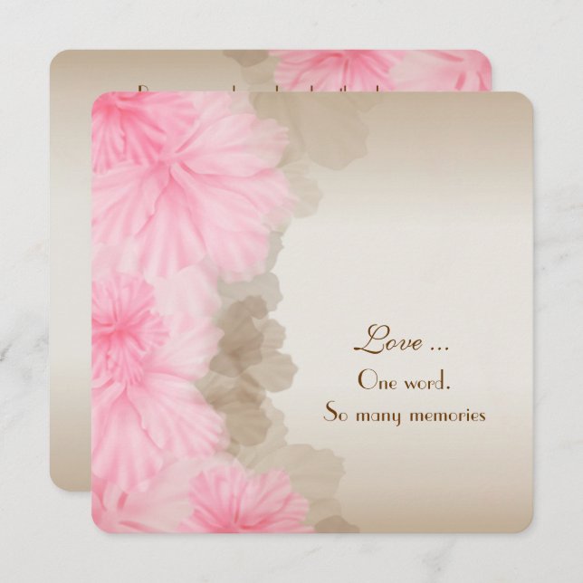 Invitación Renovación del voto de frontera floral (Anverso / Reverso)