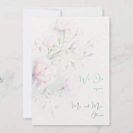 Invitación Renovación del voto de la magnolia rosada 10 años