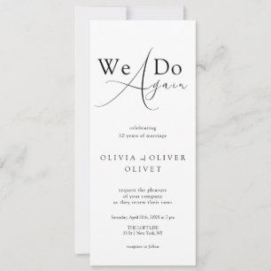Invitación Renovación del voto en blanco y negro de Shailene