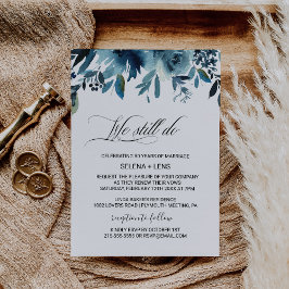 Invitación Renovación del voto floral azul de la Marina Celes