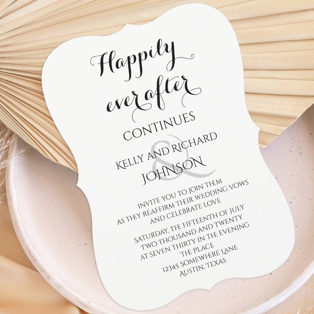 Invitación Renovación del voto por boda - Feliz después de co (Subido por el creador)
