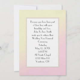 Invitación Renovación del vox rosa y amarillo