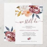 Renovación floral del voto de boda de la acuarela