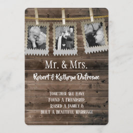 Invitación Renovación romántica del voto con fotos