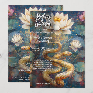 Invitación Renovación Sagrada Diseño de Serpiente