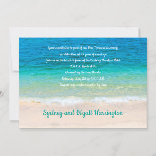 Invitación Renovando Votos Mar Tropical Moderno Aniversario