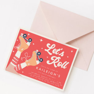 Invitación Renovemos el cumpleaños de los Chicas de patinaje 