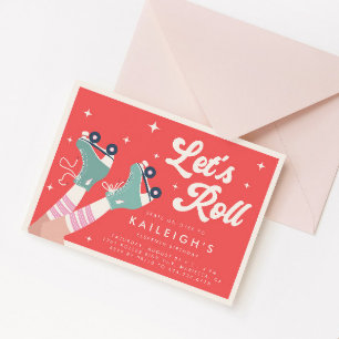 Invitación Renovemos el cumpleaños de los Chicas Roller Rink