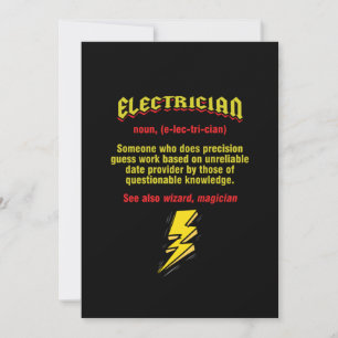 Invitación Repairman Electricity Tradesman Electric Electrica