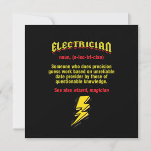 Invitación Repairman Electricity Tradesman Electric Electrica