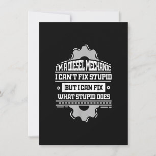 Invitación Reparación de Camión divertida Diesel Mechanker T-