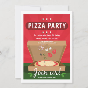 Invitación Reparto de pizza 