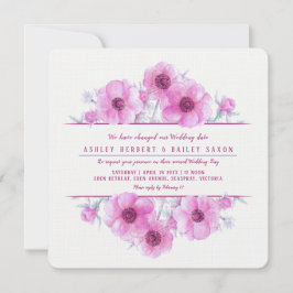 Invitación Repetición del boda de la acuarela floral de anémo