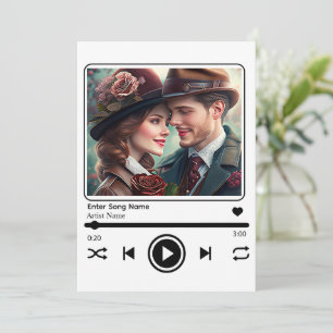 Invitación Reproductor de música fotográfica personalizado