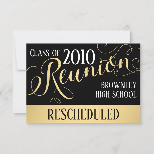 Invitación Reprogramación de la reunión de clases o escuelas (Anverso)